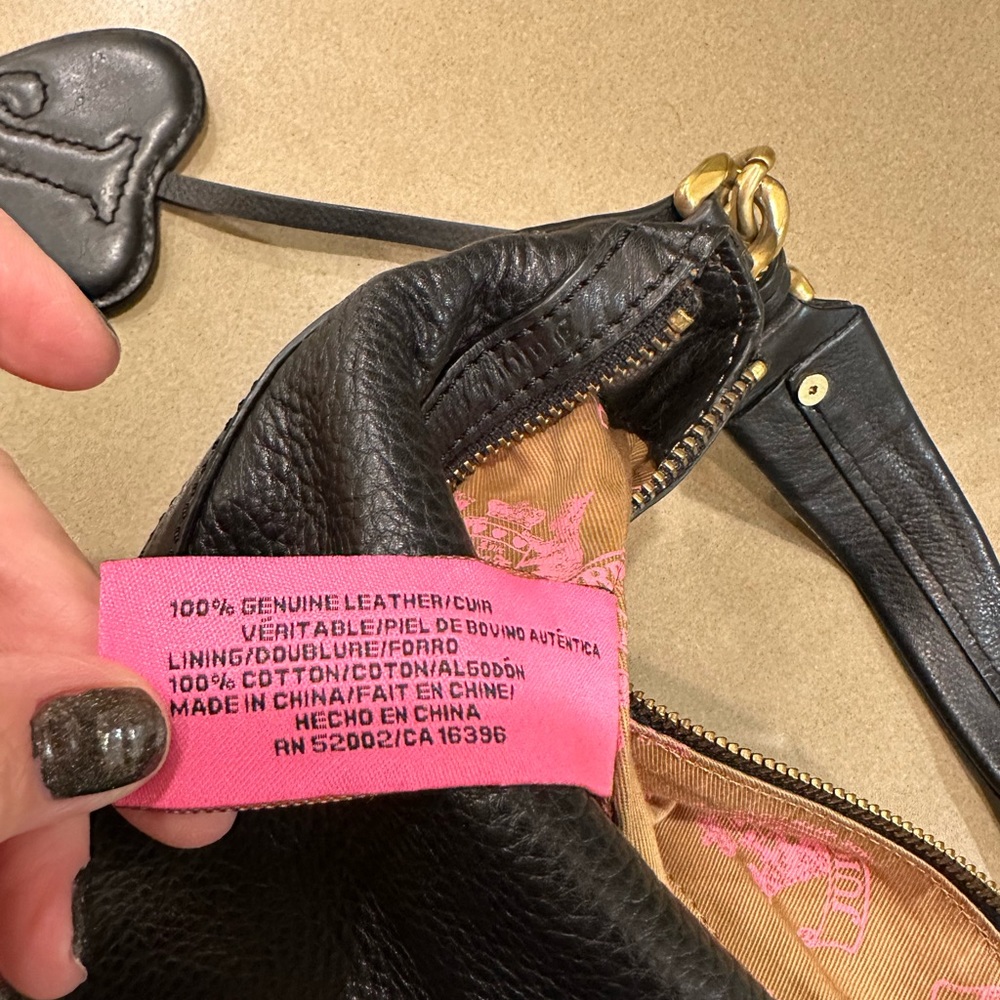 Vintage Juicy authentic black genuine leather